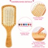 24 Set Wooden Hair Brushes Bamboo Hairbrushes Painting Kit