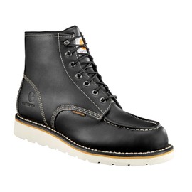 Carhartt mens 6 Inch Waterproof Wedge Soft Toe Work Boot, Black, 11.5 US