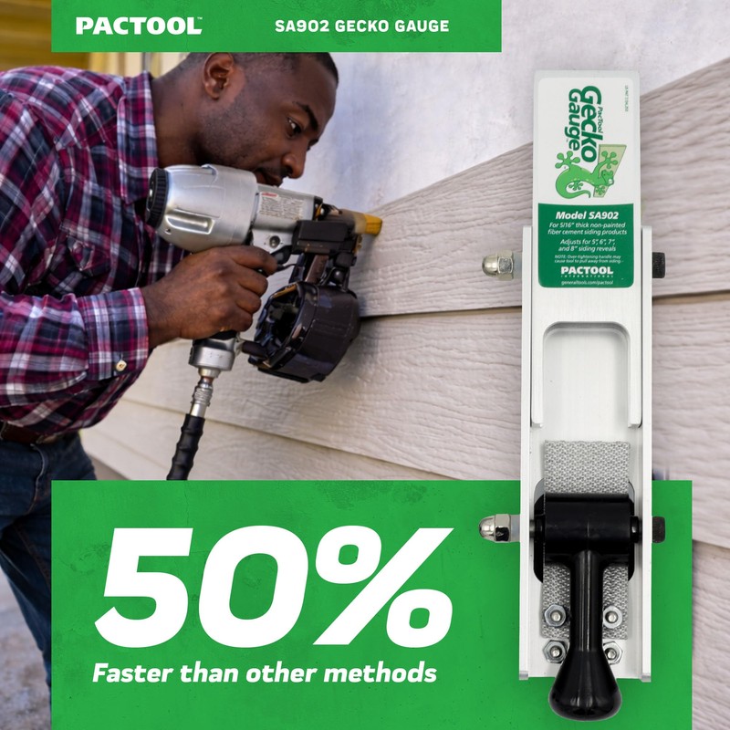 PacTool SA902 Aluminum Gecko Gauge Hardi Board Siding Gauges BRAND