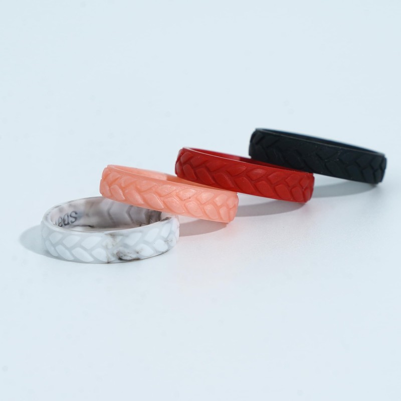 icooci 10/6/4 Packs Silicone Rings for Women - Women's Thin