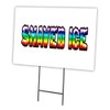 SHAVED ICE 12"x16" Yard Sign & Stake | Advertise Your