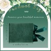 Panelee Wedding Guest Book with Pen Green Velvet Guest Book