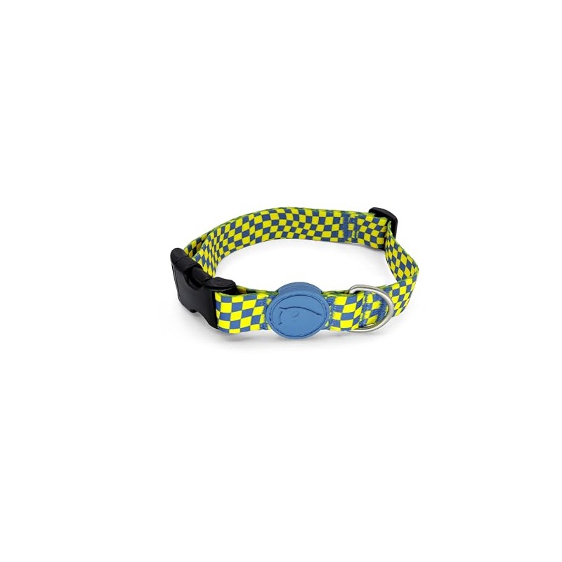 MORSO® Dog Collar, L, Yellow and Light Blue