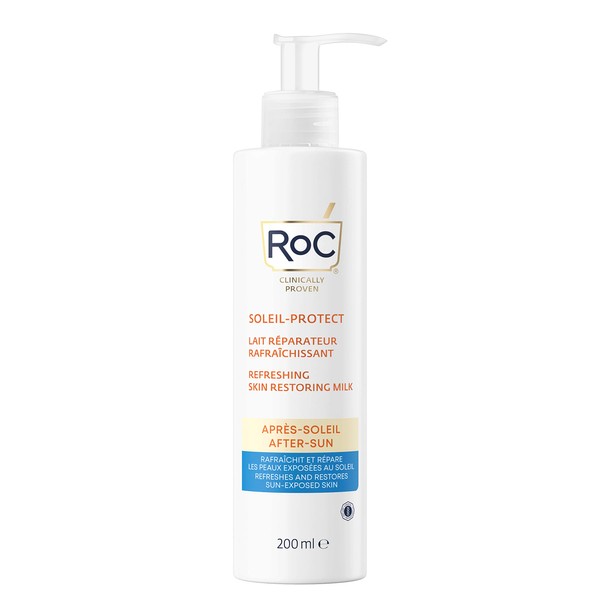 RoC - Soleil-Protect After-Sun - Refreshing Regenerating Body Milk - Cooling and Moisturising Sun-Exposed Skin - 200 ml