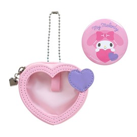 Sanrio 432741 Mini Pouch with Badge Character Grand Prize Vol. 3, Colorful Heart Series, My Melody, My Melody, Character