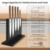 THMINS Black Magnetic Knife Block, Double-Sided Magnetic Knife Holder Universal
