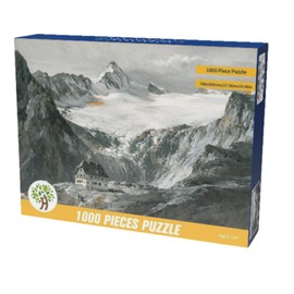 Art Painting Jigsaw Puzzles by Edward Theodore Compton 1000 Pieces Art Jigsaw Puzzles for Adults, Jigsaw Puzzle for Family Party for Birthday Holiday (Krefelder Hütte am Kitzsteinhorn)