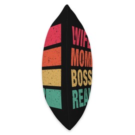 Wife Mom Boss Realtor Real Estate Vintage Gift Wife Mom Boss Realtor Throw Pillow, 16x16, Multicolor