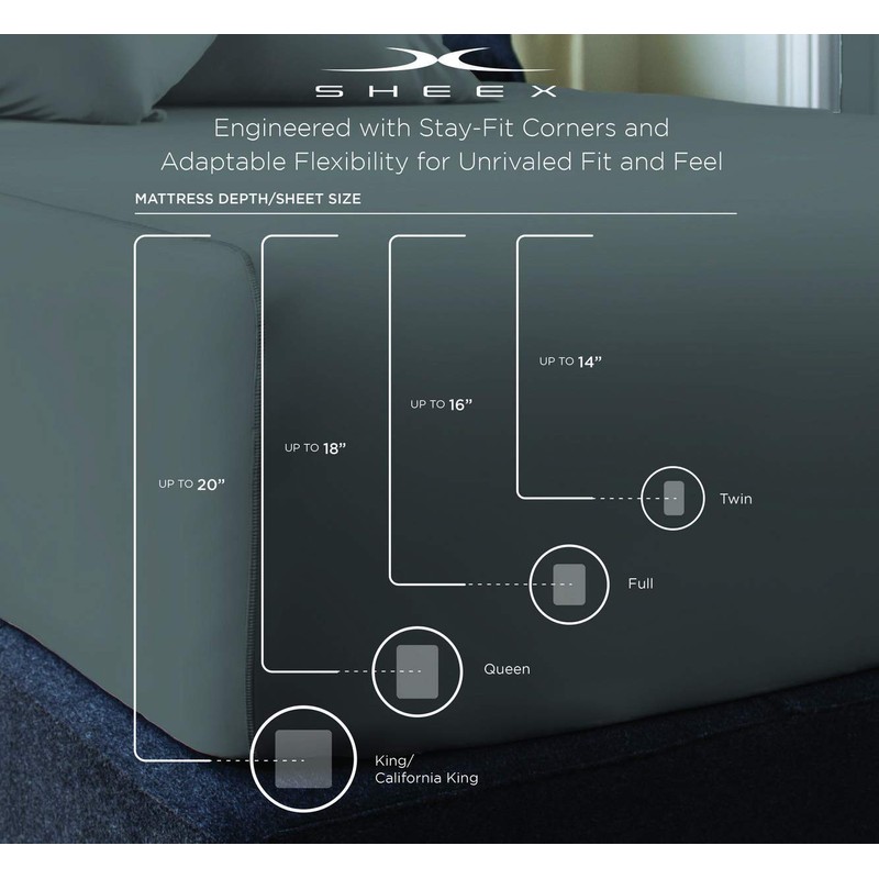 SHEEX Arctic Aire Max Sheet Set with 2 Pillowcases, 100%