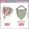 6 Pcs Floral Hair Bandanas, Crochet Daisy Bandanas Triangle Head
