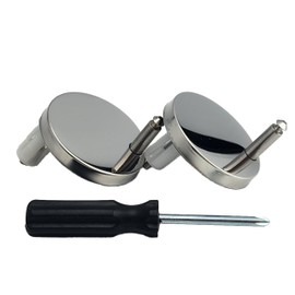 CYILIUEN 1 Set Universal Toilet Seat Hinge Seat Fittings with Installation Tools Expanding Rubber Screws Nuts Bolts for WC Toilet Blind Holes(2 Pack) 1407C3