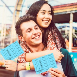 Kosiz 300 Sheets Raffle Tickets Sheets Hold This Stub Chinese Auction Tickets Basket Raffle Tickets for Silent Events Fundraiser(10 Bid,Blue)