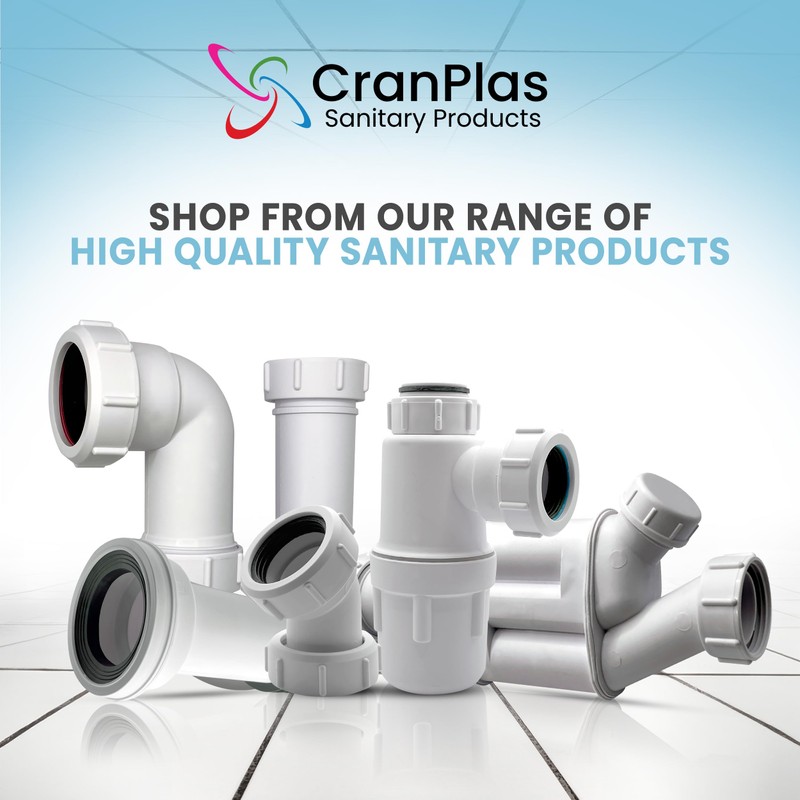 CranPlas | 32MM Telescopic P Trap | Sink Waste Trap