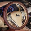 Men Steering Wheel Cover Leather for Car Brown Hand-Made Wheel