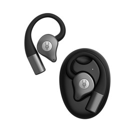 okcsc Q12 Wireless Earphones, Bluetooth 5.4, Open Ear, Noise Cancelling, Open Ear Earphones, Ultra Lightweight, 18 Hours Playback, Siri Compatible, Supports IOS/Android, Ink Black