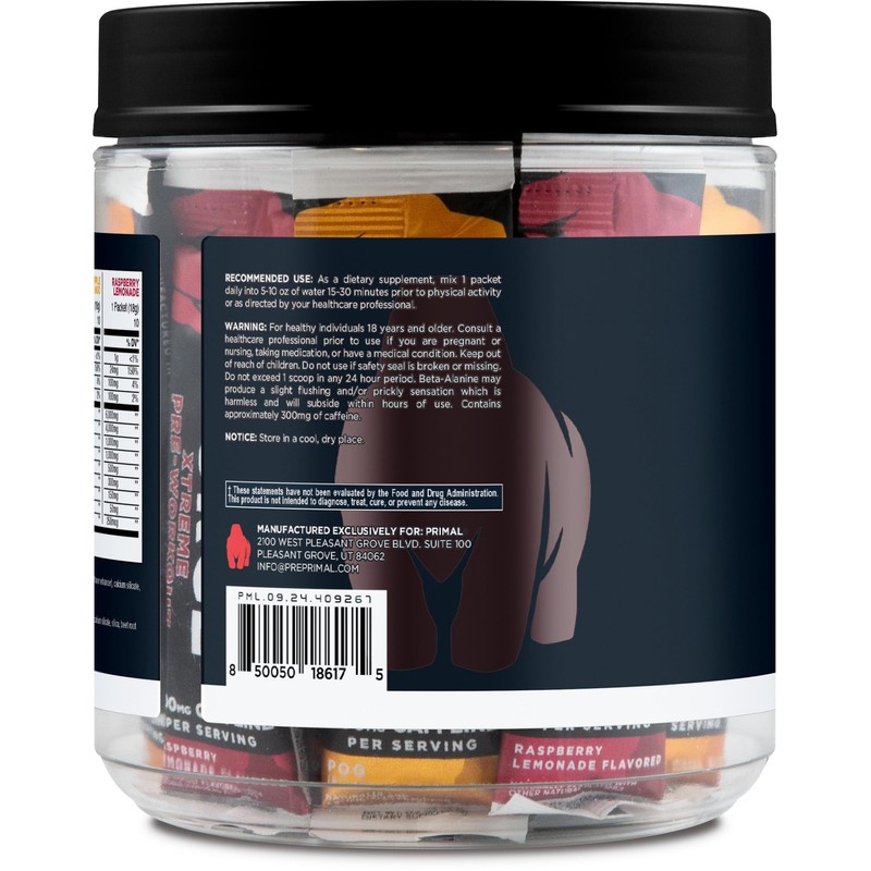 Primal Purge Xtreme Pre-Workout Variety Pack, Pineapple Orange Guava (POG)