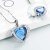 Cremation Jewelry for Ashes Pendant - Crystal Heart Urn Necklace