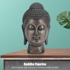 Resin Buddha Head Statue Figurine Ornament Buddhist Supplies Home Tabletop