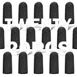 YERGOFE 20 PCS Finger Cots Cut Resistant Protector - Finger Covers for Cuts, Gloves Life Extender, Cut Resistant Finger Protectors for Kitchen, Work, Sculpture, Anti-Slip, Reusable