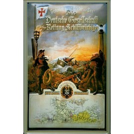 Buddel-Bini Versand Tin Sign Nostalgic Sign DGzRS German Society for Rescue Shipwrecked