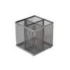 OSCO Silver Wiremesh Square Pen Pot | 4 Sections |