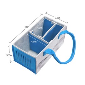 Shudyear Travel Carrying Bag for Toniebox Starter Set and Accessories, Felt Organizer Bag with Handle for Transporting Toniebox Audio Player and Tonies