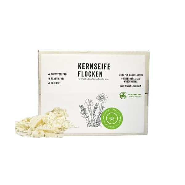 Originale Kernseife geraspelt 1000g ergibt 60 Liter fl√ºssige Kernseife, pro