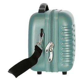 Roll Road India Adaptable Beauty Case Green 29x21x15 cms ABS