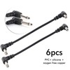 6PCS Guitar Effect Pedal Cables 6.35mm Elbow Right Angle Connector