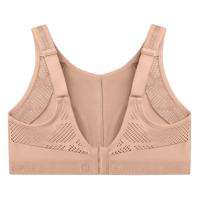 Große Größen Plusgröße Atmungsaktiver Mesh-Sport-BH ohne Bügel Nr. 1068