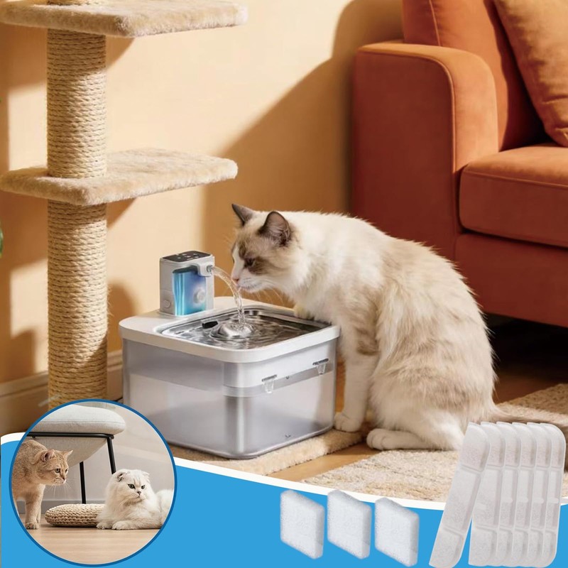 40 Packs Replacement Filters Compatible with Downy Paws Cat Water
