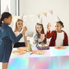 Wensdr 12 Packs Large Iridescent Tablecloths 54x108 inches Shiny Table