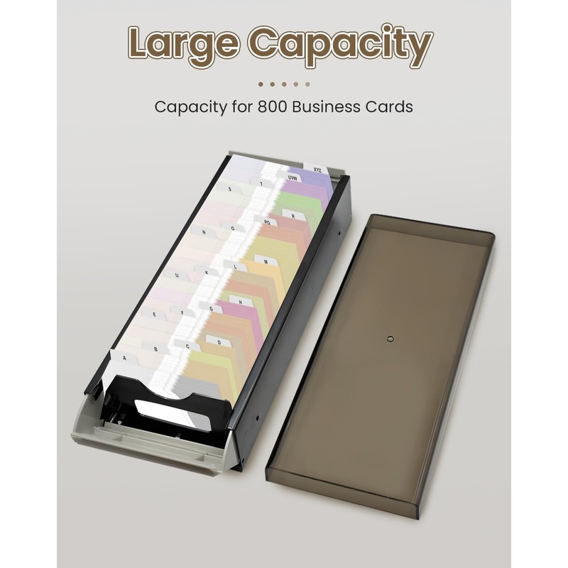 COTOSEA Business Card Holder for Desk, Large Plastic Acrylic Index