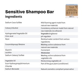 Niyok Natural Cosmetics Shower Bar 3-Pack including Sensitive Shampoo Bar 80g, Sensitive Shower Bar 80g, Sensitive 4-in-1 Shower Bar 80g