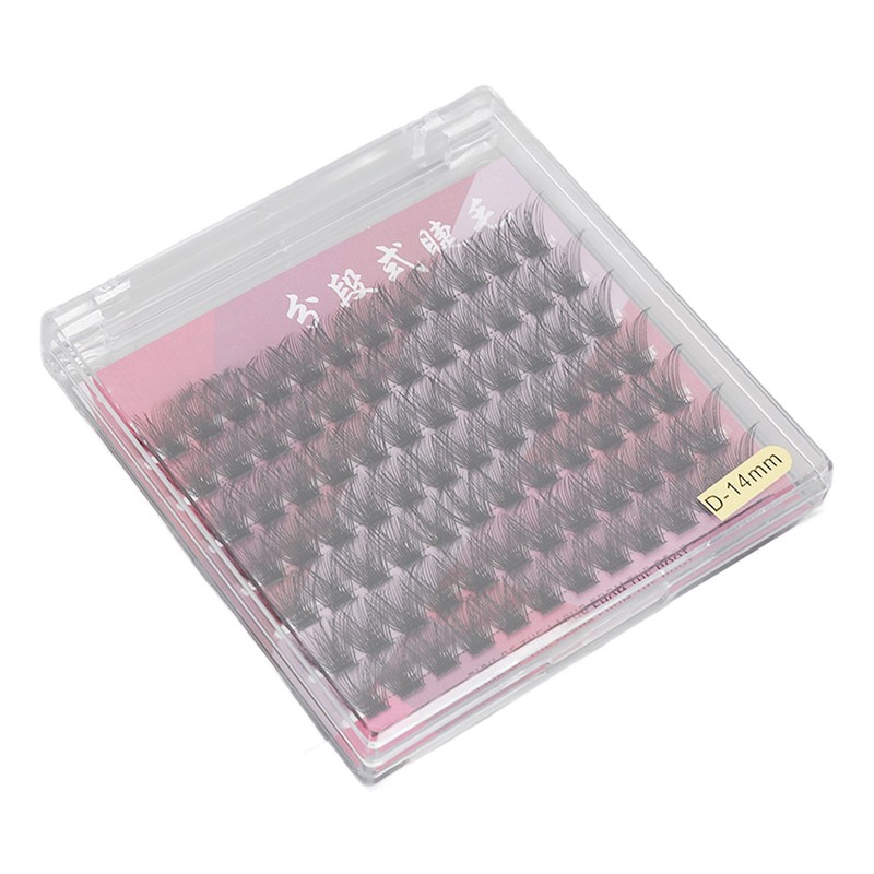 84 Clusters 14mm False Eyelashes D Curly Dense Hair DIY