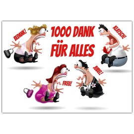 A4 XXL Thank You Card Colleagues with Envelope - Funny Folding Card Suitable for Any Occasion such as Birthday, Wedding, Anniversary, Thank You Card from BREITENWERK