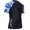 LAFROI Men's Short Sleeve UPF 50+ Baselayer Compression Rash Guard