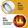 Jeffbaubl 12 Pack Votive Candle Holders, Clear Glass Tealight Candle