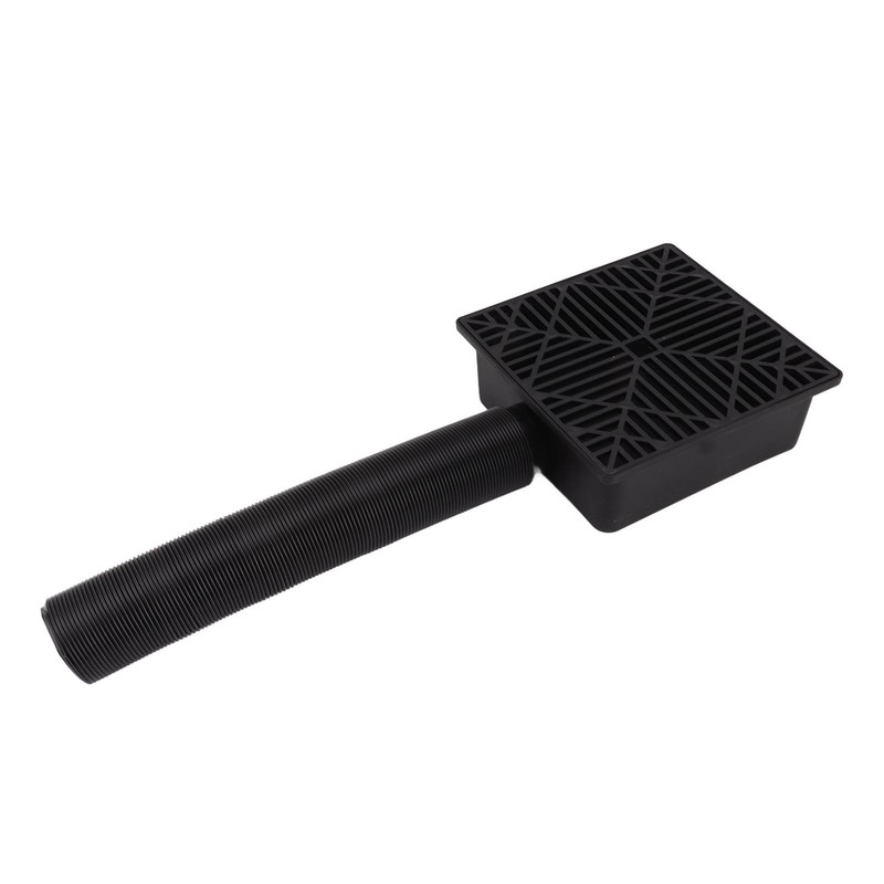 Black Gutter Downspout Extensions Catch Basin Low Profile Downspout Extender