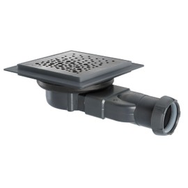 Wirquin 30723970 - Piletta a chaper venisio compatta e membrana sottile per scarico doccia, grigio