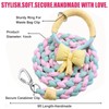 4FT Heavy Duty Braided Rope Dog Leash, Soft Cotton Design