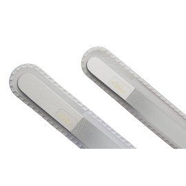 2 Piece Genuine Czech Etched Silver 5 1/2 and 3 1/2 Inch Manicure File Set