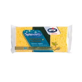 Arix Kitchen Sponges, vegetable cellulose, Yellow, 3 Pieces