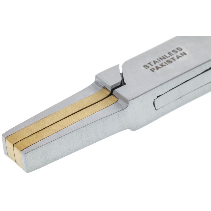 Flat Nose Pliers w/ Brass Jaw