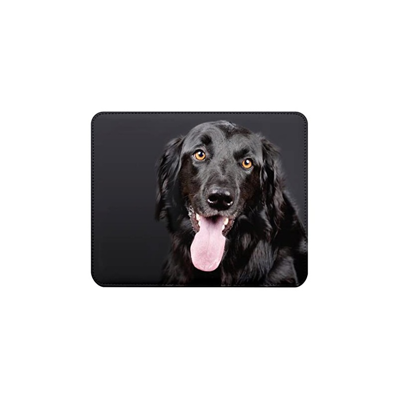 Fabulous Mauspad aus Kunstleder Schwarzer Labrador Großer Hund Porträt Süßes