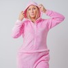 Soft & Warm Women's Fluffy Teddy Fleece Onesie (Pink, AS8)