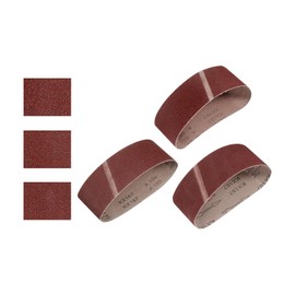 HARFINGTON 3 x 21 Inch Sanding Belts, 30 Pcs 80/100/120 Grits Aluminum Oxide Abrasive Belt Sander File Belt for Woodworking, Metal Polishing, Knife Sharpener