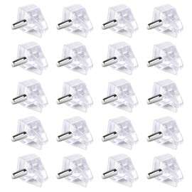 Pack of 20 Shelf Holder Shelf Support 3 mm Plastic Transparent Shelf Support Peg Cabinet Shelf Pins Holder Replacement Peg