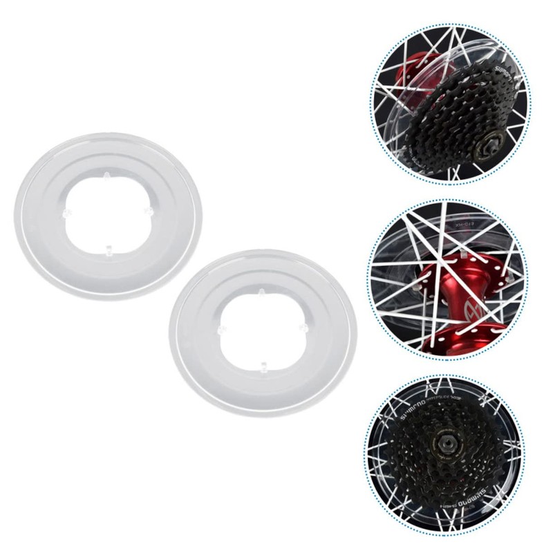 KOMBIUDA 2 Pcs Transparent Lightweight Rear Hub Protector for Mountain
