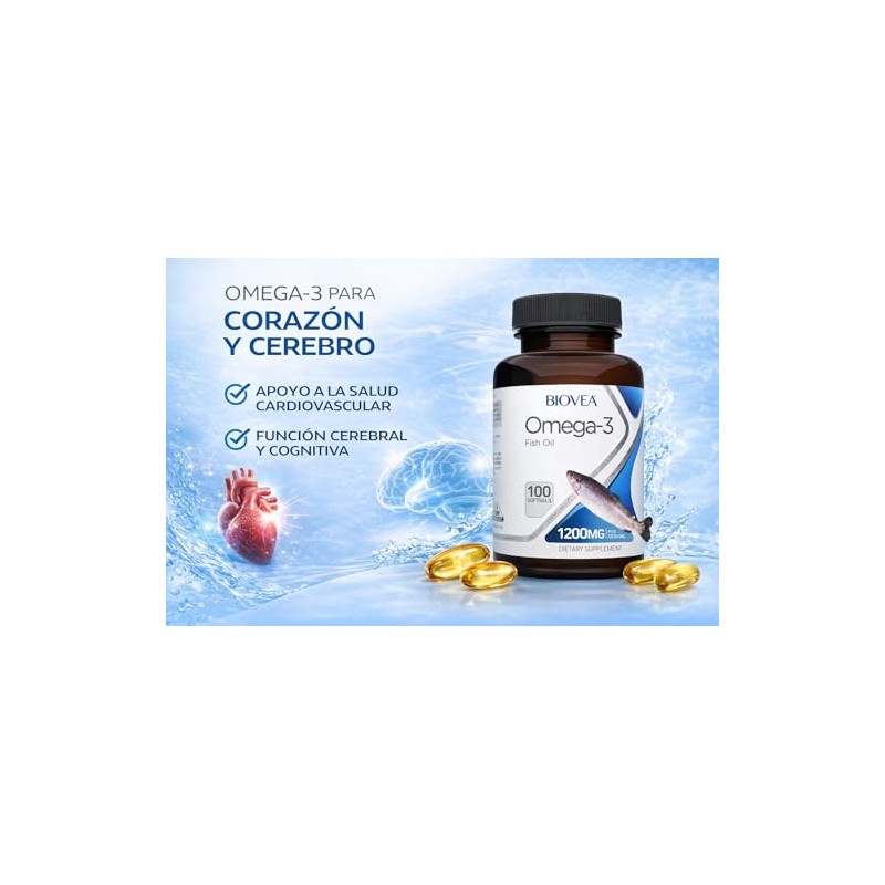 BIOVEA ACEITE DE PESCADO OMEGA-3 1200mg 100 Cápsulas